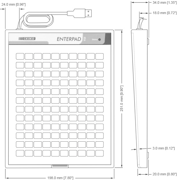 Enterpad - Technical Drawing - Overall